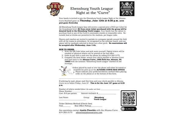 2025 Curve Game Flyer